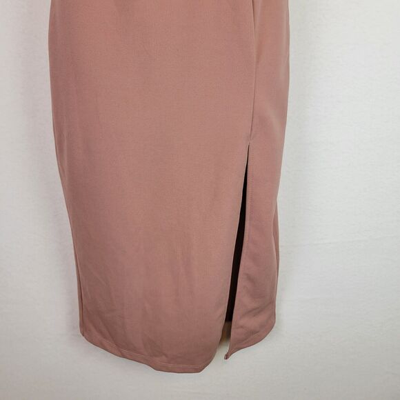 Hello Molly Womens One Shoulder SlitMidi Dress Size Small Pink Evening Party - Picture 8 of 10
